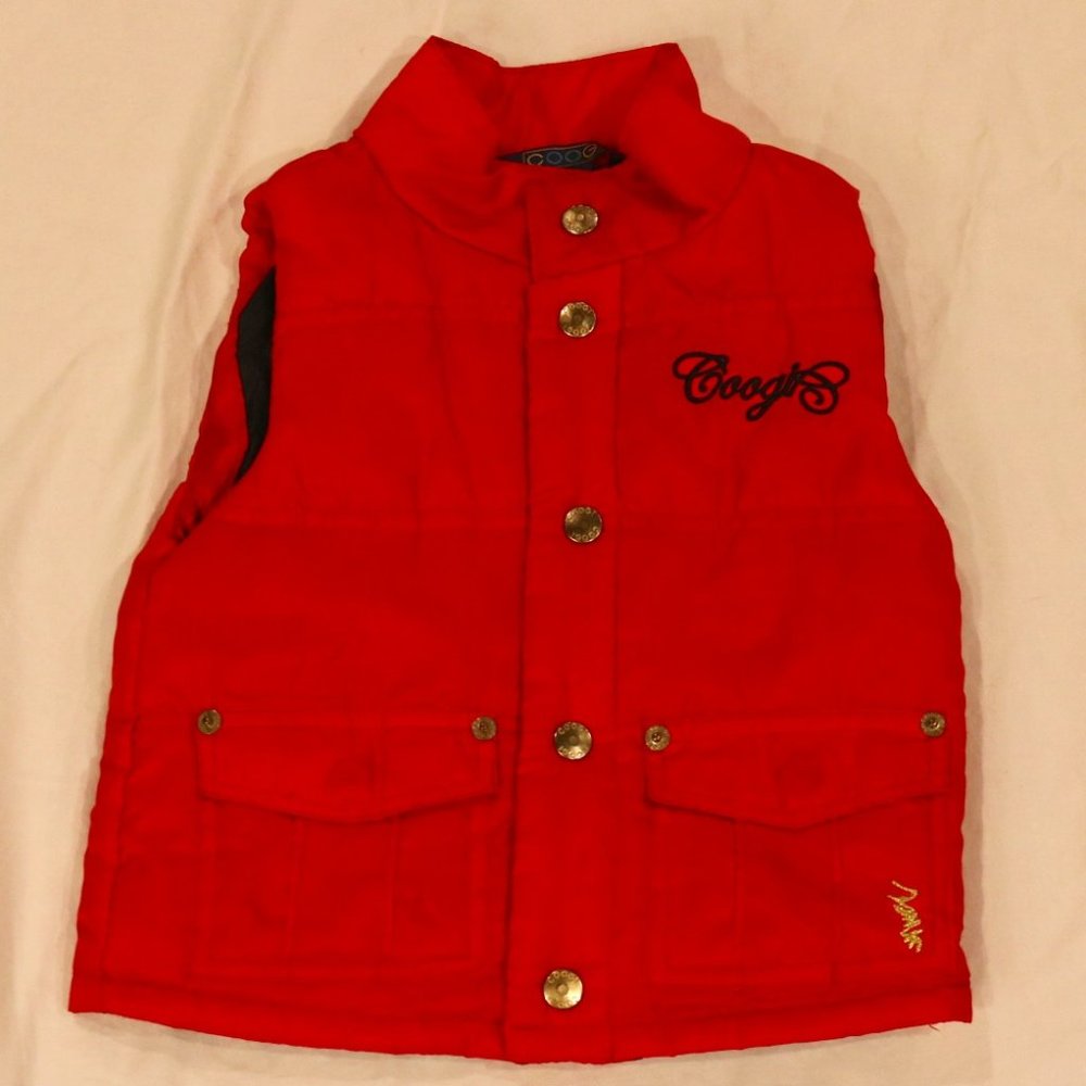 COOGI Red Puffer Down Vest